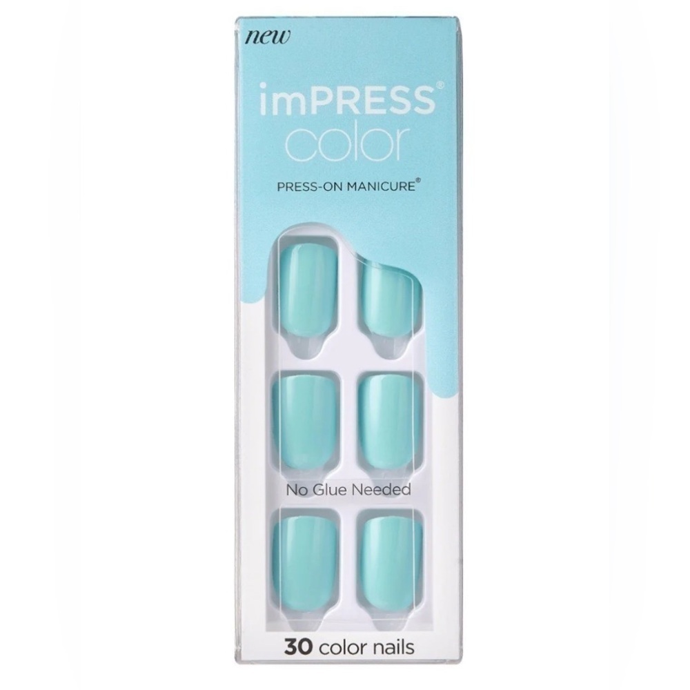 NWT 3 Packs of KISS imPRESS Nails Short/Square (30 per pack) in Mint to Be